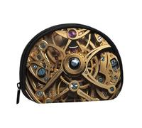 Cool Steampunk Gears Coin Purse Personalized Coin Bag for Women Men Change Purse Small Wallets with Zipper Mini Shell Coin Pouch Outdoor Shopping Change Storage Bag Handbags Gifts