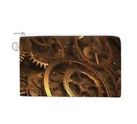 Cool Steampunk Gears Coin Purse with Key Ring Cute Change Purse Travel Portable Keychain Wallet with Zipper for Women Girls, style, One size