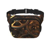 Cool Steampunk Gears Fanny Pack For Women Waterproof Adjustable Belt Bags Waist Pack Fashion Casual Crossbody Bags Bum Bag For Running Workout Hiking Traveling, Black, One Size