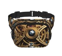 Cool Steampunk Gears Fanny Pack For Women Waterproof Adjustable Belt Bags Waist Pack Fashion Casual Crossbody Bags Bum Bag For Running Workout Hiking Traveling, Black, One Size