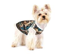 Cool Steampunk Gears Full Print Cotton Pet Vest L Dog Cat Clothes Soft Elastic Breathable Pullover Pet