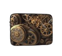 Cool Steampunk Gears Laptop Sleeve for Women Men, 10 Inch Waterproof Laptop Bag Lightweight Notebook Computer Cover Bag