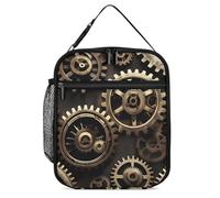 Cool Steampunk Gears Lunch Bag for Adults - Reusable Insulated Lunchbox, Leakproof Small Lunch Box Tote for Men & Women, Portable Food Cooler Bag for Work, Office, Picnics
