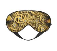 Cool Steampunk Gears Pattern Eye Mask Sleep Mask Cover for Sleeping with Adjustable Strap Blackout Eye Blinder Pads for Travel
