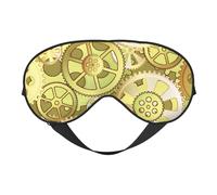 Cool Steampunk Gears Pattern Eye Mask Sleep Mask Cover for Sleeping with Adjustable Strap Blackout Eye Blinder Pads for Travel