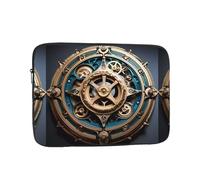 Cool Steampunk Gears Patterned Laptop Sleeve 12 Inch Shockproof for Slim Protective Notebook Computer Bag Briefcase