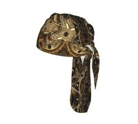 Cool Steampunk Gears Print Cycling Headwrap Under Helmet Skull Cap Sweat Wicking Quick Dry for Patriotic Event Gift