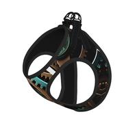 Cool Steampunk Gears Print Dog Harness Adjustable Walk Puppy Harnesses Leash Clips Pet Harnesses Training Pet Vest