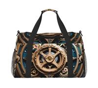 Cool Steampunk Gears Print Duffle Bag for Travel,Shoulder Weekender Overnight Handbag, Sports Tote Gym Bag for Men Women