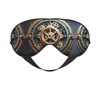 Cool Steampunk Gears Print Eye Mask for Comfortable Sleep â€“ Elastic Nighttime Shade, Perfect for Plane, Travel, and Meditation