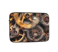 Cool Steampunk Gears Print Laptop Sleeve, Compact Portable Protection for 13 inch Devices, Pad Tablet, Work, Travel & Office Use