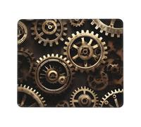 Cool Steampunk Gears Print Mouse Pad,Square Waterproof Non Slips Rubber Base MousePads for Office PC Laptop