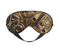 Cool Steampunk Gears Print Soft Eye Mask â€“ Elastic Nighttime Shade, Light-Proof Blindfolds for Plane, Yoga, Travel