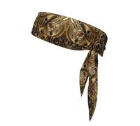 Cool Steampunk Gears Print Tie Headband For Women Men,Ninja Headbands, Sweat Headband,For Athletic Yoga Running Gym.