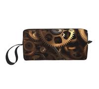 Cool Steampunk Gears Printed Travel Makeup Bag Portable Cosmetic Bag Makeup Case Toiletry Handbag Organiser for Women