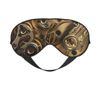Cool Steampunk Gears Printing Double Side Soft Eye Mask Reversible Design, Adjustable for Snug Fit, Blocks Light Eye Mask
