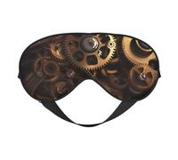 Cool Steampunk Gears Printing Sleep Mask for Women Men Double-Sided Print Soft Silk Eye Masks Eye Sleep Shade Cover