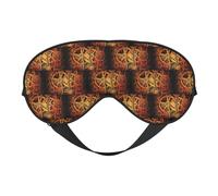 Cool Steampunk Gears Printing Soft Eye Mask Reversible Cover for Travel Adjustable Strap Blackout Sleep