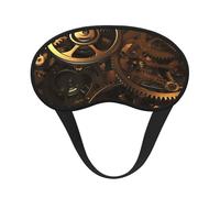 Cool Steampunk Gears Sleep Mask for Side Sleeper Eye Mask for Sleeping Light Blocking Soft Breathable Sleep Eye Mask for Women Men Adjustable Elastic Strap Travel Nap Blackout Eye Shade Cover