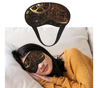 Cool Steampunk Gears Sleep Mask Soft Blackout Eye Mask with Adjustable Strap Comfortable Eye Shade Cover for Women Men Deep Rest Travel Work Home