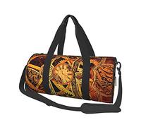 Cool Steampunk Gears Travel Duffel Bag for Women Men,Print Polyester Tote Round Luggage Bag with Shoulder Strap