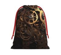 Cool Steampunk Gears Ultra Soft Velvet Gift Bag, Comfortable To The Touch, Reusable
