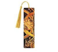 Cool Steampunk Gears Wooden Bookmark Book Lovers Tassels Crafts Accessories Reading Book Club Party