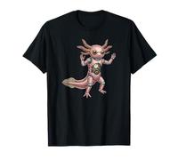 Cool Steampunk Robotic Axolotl Fantasy Clockwork Creature T-Shirt