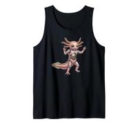 Cool Steampunk Robotic Axolotl Fantasy Clockwork Creature Tank Top