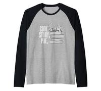 Cool Story Poe Cat Short Story Edgar Allan Reading Raglan Baseball Tee