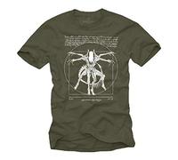 Cool Stuff for Teenagers - Da Vinci Alien T-Shirt - Gamer Gifts for Men Green XXXXL