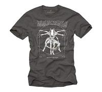 Cool Stuff for Teenagers - Da Vinci Alien T-Shirt - Gamer Gifts for Men Grey L