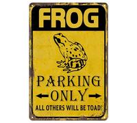 Cool Stuff Frog Parking Only Metal Tin Sign Vintage Frog Wall Decor 8x12 Inch