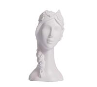 Cool Stuff to Put on Shelves Ceramic Flower Vase Female Head White Modern Decorative Face For Flowers Home Living Room Office Decor Room Decor Aesthetic(C)