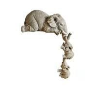Cool Stuff to Put on Shelves Motherly Love Elephant Statue for Home Decor Modern Resin Realistic Three Elephants Cool Stuff for Shelves Gray Statues and Sculptures Room Decor Aesthetic