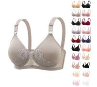 Cool Stuff Under 10 pounds Bras for Women UK Large Bust Non-Wired Full Coverage Soft Cup Bra Invisible Lace Backless Bra Comfort V Neck Zero Feel Anti Bali Breeze