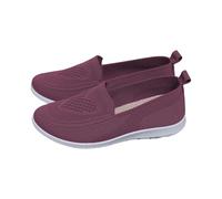 Cool Stuff Under 10 pounds Slip on Trainers Women Wide Fit Wedge Shoes Lightweight Cushion Arch Support Running Sneakers Soft Sole Mesh Orthopedic Shoe Non Slip Walking Trainer Purple 5