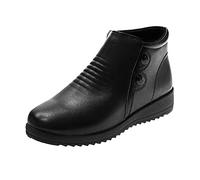 cool stuff under 10 pounds under 1 pound Ladies Waterproof Winter Rain Snow Mid Calf Womens Warm Walking Boots Wide Calf Boots Non Slip Leather Boots Round Toe silver cowboy boots