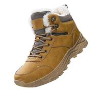 cool stuff under 10 pounds under 1 pound Mens Winter Boots Waterproof Warm Snow Boots Non-Slip Outdoor Trekking Shoes High Top Triners Lace Up Safety Boots Warm Fur Lined wellies for men