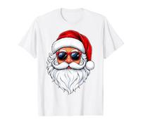 Cool Stylish Sunglasses Funny Santa Claus Christmas Value Graphic T-Shirt, Men, White, M