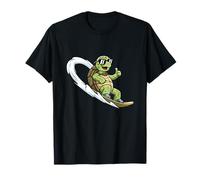 Cool Surf Turtle Cartoon Funny Beach Summer T-Shirt