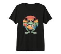 Cool Surfing Frog Summer Retro Premium T-Shirt