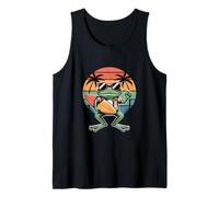Cool Surfing Frog Summer Retro Tank Top