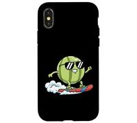 Cool Surfing Watermelon With Sunglasses Summer Case for iPhone X/XS