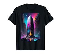 Cool Surreal Monolith Space SciFi Psychedelic Graffiti Nerdy T-Shirt