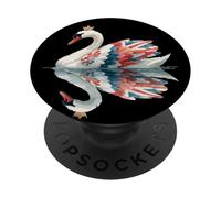 Cool Swan with UK Colors for British Lovers PopSockets Adhesive PopGrip