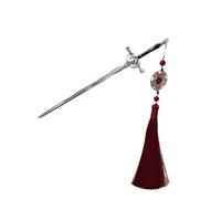 Cool Swords Theme Hairpiece Swords Hairpin Comfortable Alloy Texture Hair Decors Tassels Hair Clip Suitable For Daily Wear