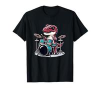 Cool T-Rex Dinosaur Drummer Drums Band Design T-Shirt