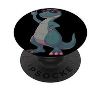 Cool T Rex Dinosaur Rock Hand Sign Punk Mascot Graphic With PopSockets Adhesive PopGrip