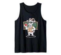 Cool Teacher Goat with Chalkboard X Equals Plus 2 Tank Top